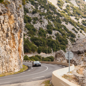 Les Amphons, (Francja) 14.09.2015 r. panorama drog alpejskich.